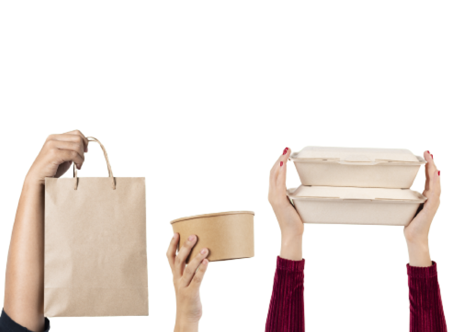 Eco-friendly food packaging delivery